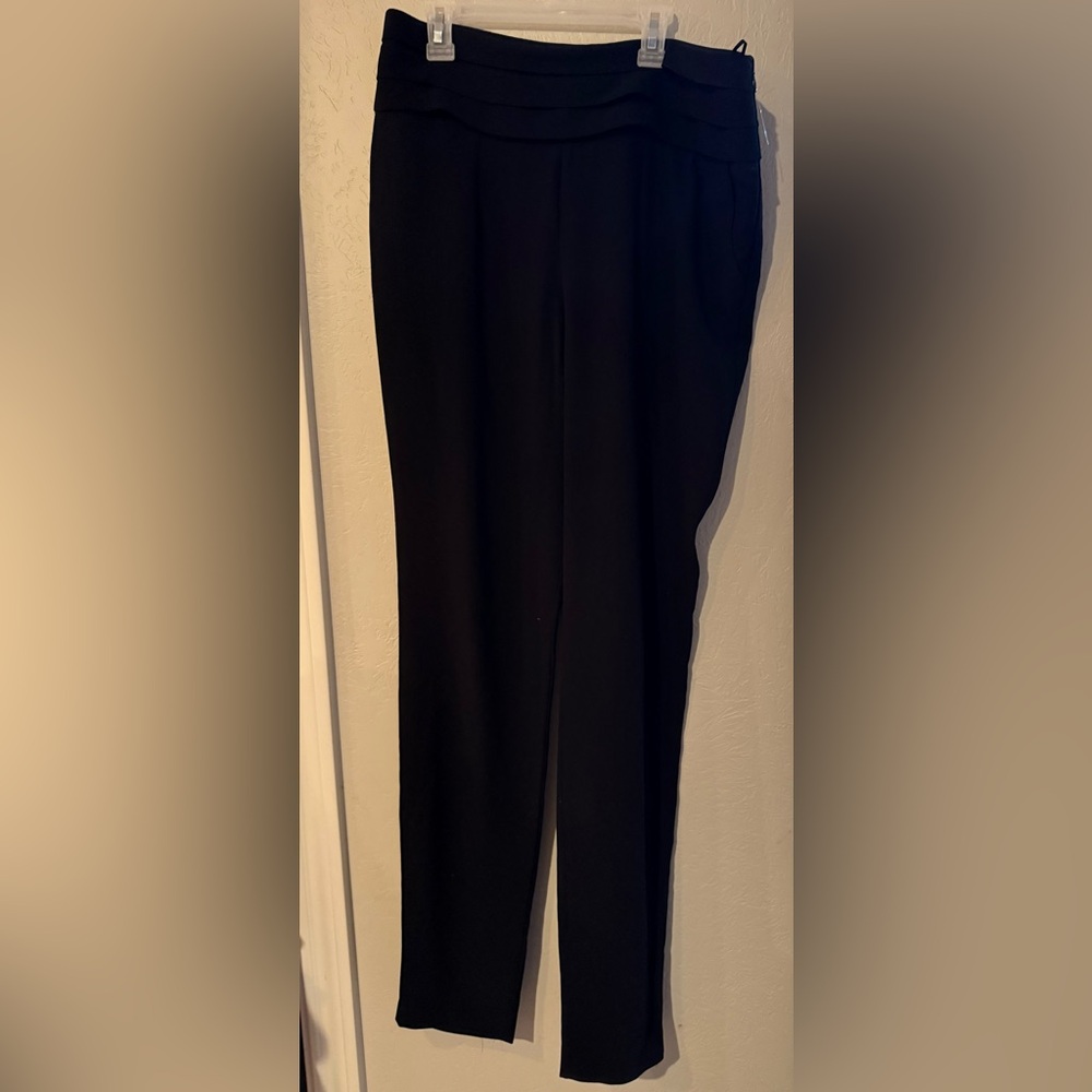 Anne Fontaine women’s size 42 Classic Black Straight Leg Pants slacks